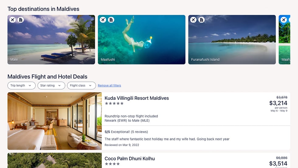 Maldives Vacation packages