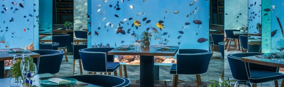 Sea restaurant in Maldives