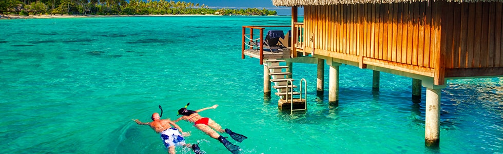 Snorkeling in a resort