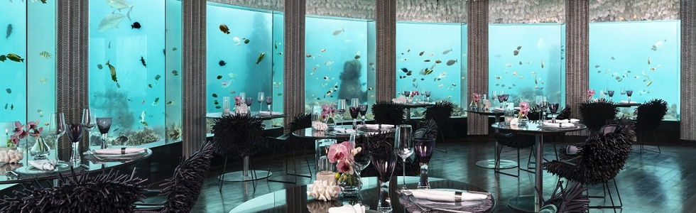 Underwater restaurant in Maldives